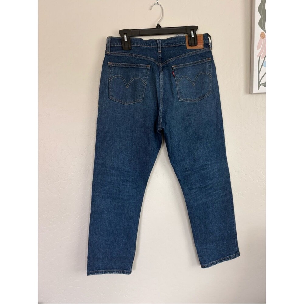 Levi’s 501 Premium High Rise Cropped Jeans 31 Dark Wash Button Fly NWT - Picture 4 of 6